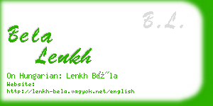bela lenkh business card